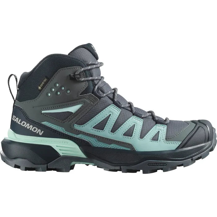 SALOMON X ULTRA 360 MID GTX W hiking boots - grey/light blue