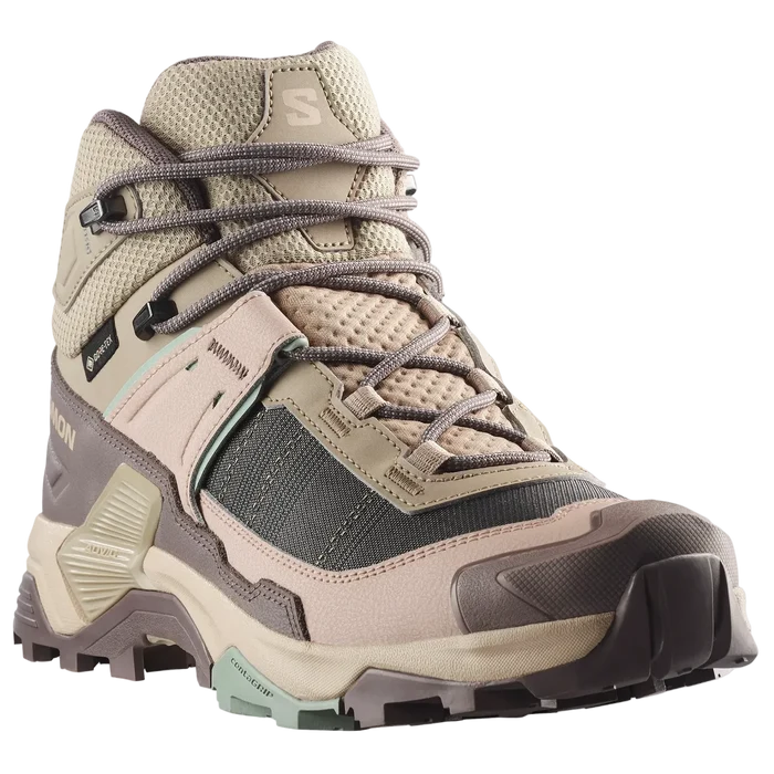 SALOMON X Ultra 5 Mid GTX W hiking boots - Iron / Desert Tan / Green Milieu