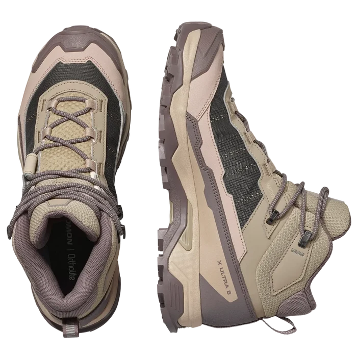 SALOMON X Ultra 5 Mid GTX W hiking boots - Iron / Desert Tan / Green Milieu