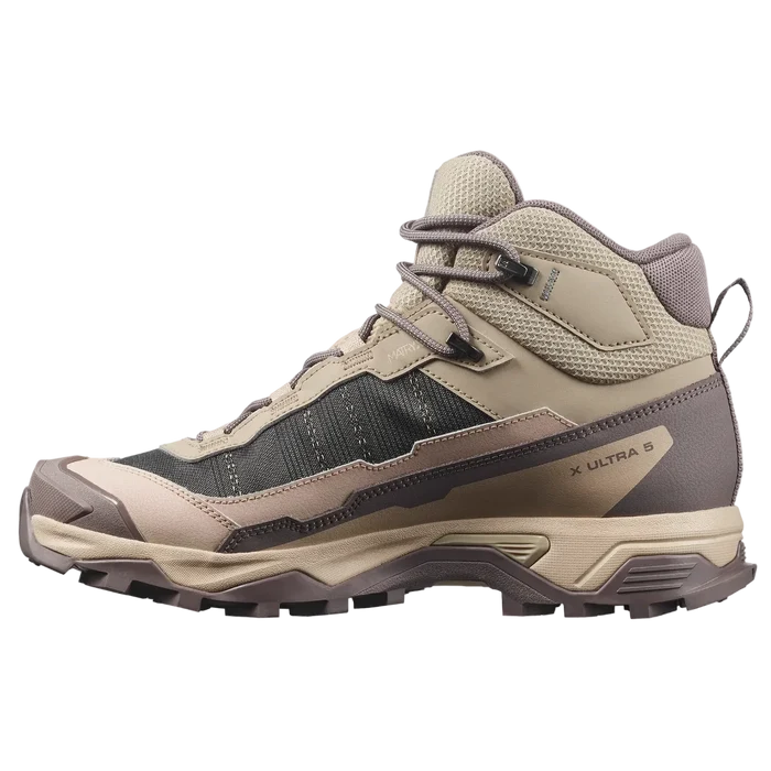 SALOMON X Ultra 5 Mid GTX W hiking boots - Iron / Desert Tan / Green Milieu