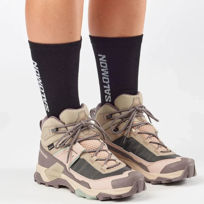SALOMON X Ultra 5 Mid GTX W hiking boots - Iron / Desert Tan / Green Milieu