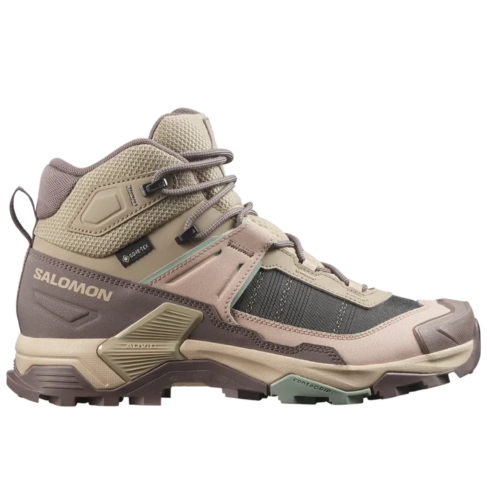 SALOMON X Ultra 5 Mid GTX W hiking boots - Iron / Desert Tan / Green Milieu