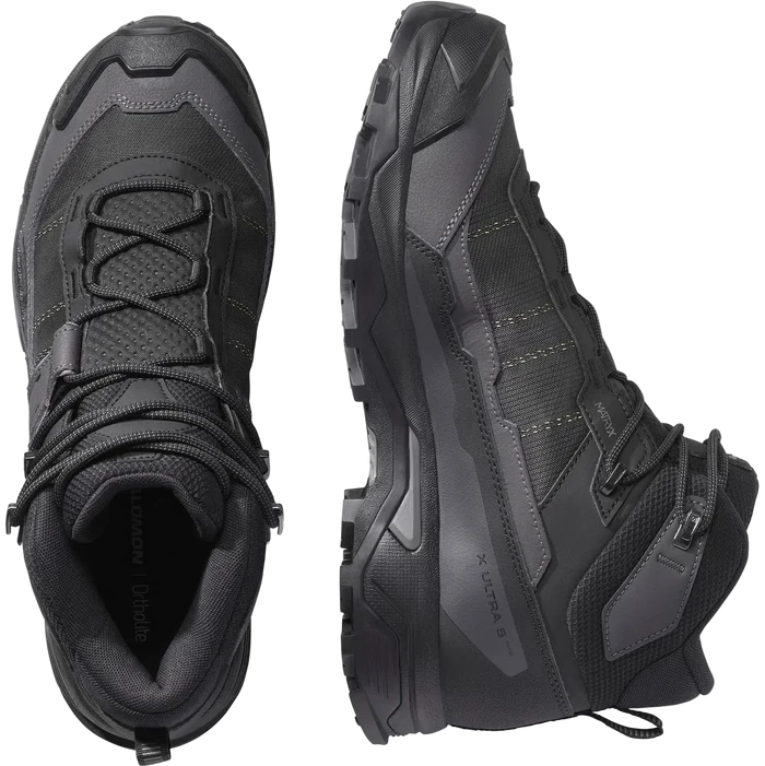 SALOMON X Ultra 5 Mid WIDE GTX hiking boots - black/grey