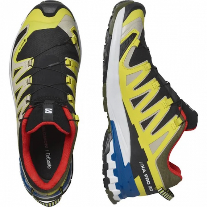 SALOMON XA PRO 3D V9 GTX trail running shoes - black/yellow/blue