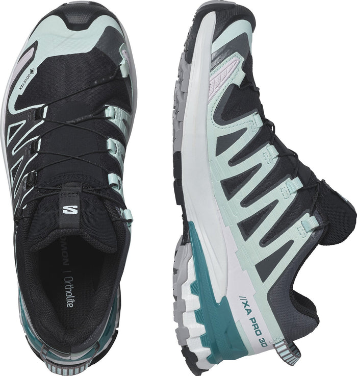 SALOMON XA PRO 3D V9 GTX W trail running shoes - black/light blue/pink