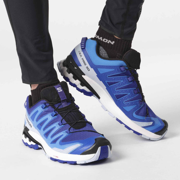 SALOMON XA PRO 3D V9 trail running shoes - blue/white