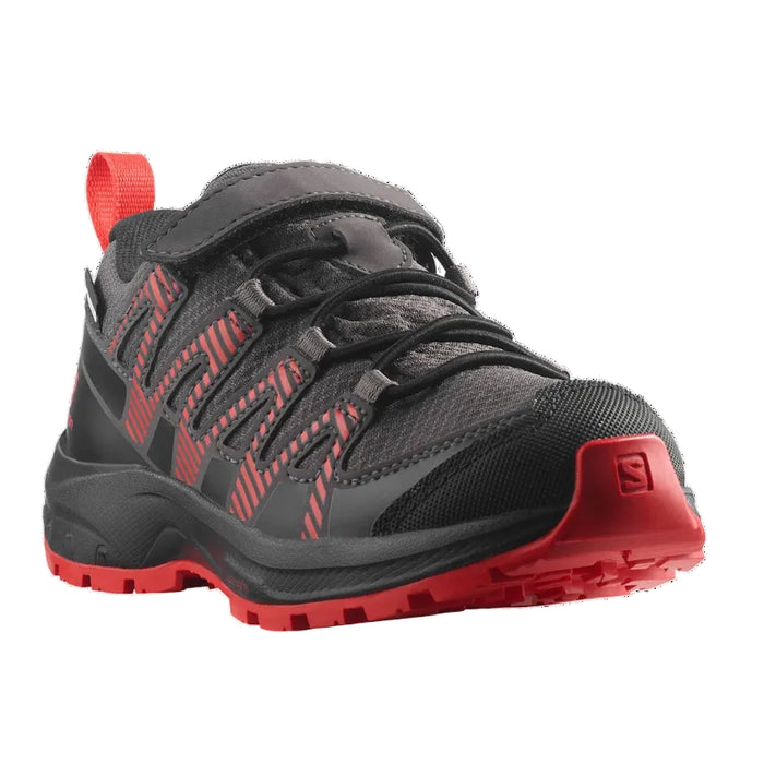 SALOMON XA PRO V8 CSWP K trail running shoes - black/grey/red