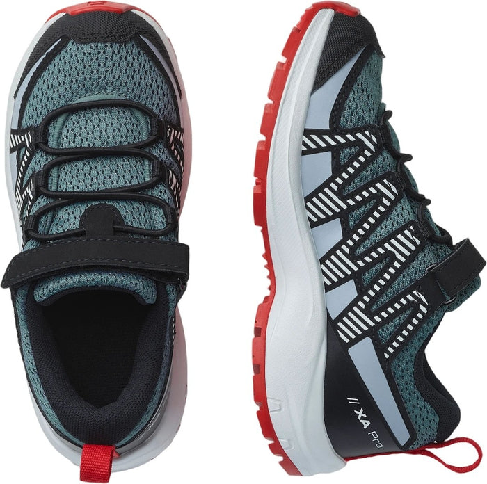 SALOMON XA PRO V8 K hiking shoes - blue/grey