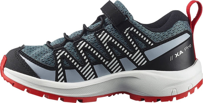 SALOMON XA PRO V8 K hiking shoes - blue/grey