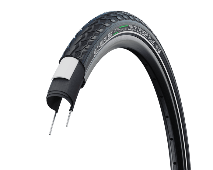 SCHWALBE DELTA CRUISER PLUS 28" tire - PunctureGuard | Green Compound | Reflex - SCHWALBE - Evelostore