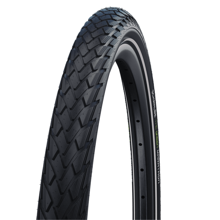 SCHWALBE MARATHON GREEN 28 x 1.25 tire - GreenGuard I ADDIX Eco I Black+reflex - SCHWALBE - Evelostore