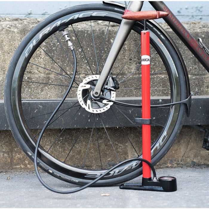 SILCA PISTA floor pump - red - SILCA - Evelostore