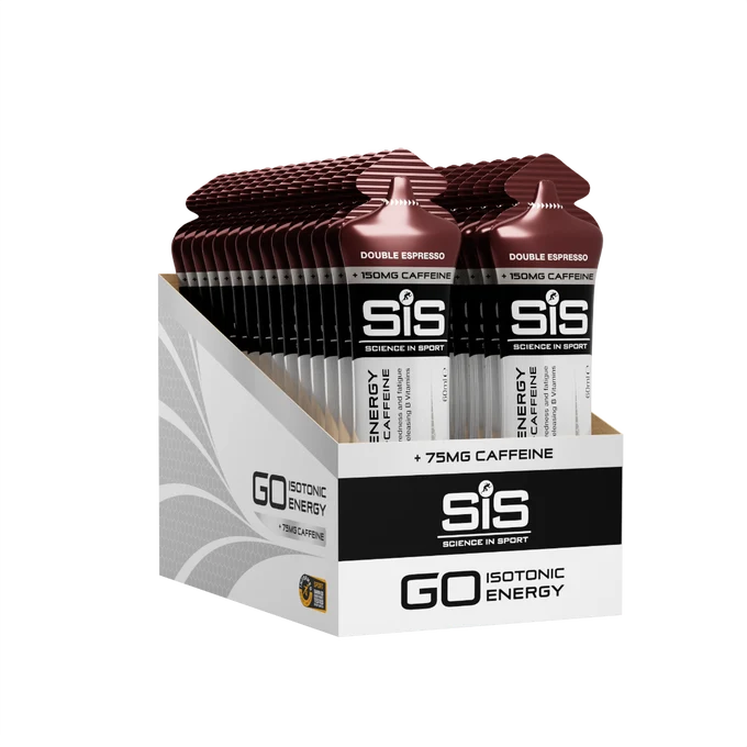 SIS GO ENERGY + Caffeine gel box 30pcs x 60ml - Double ecpresso