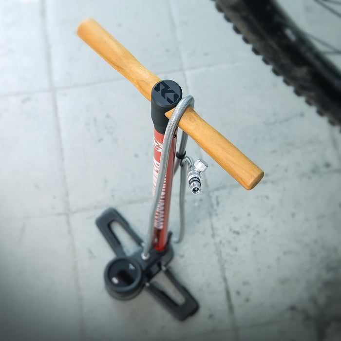 SKS RENNKOMPRESSOR SUSPENSION floor pump - red - SKS - Evelostore