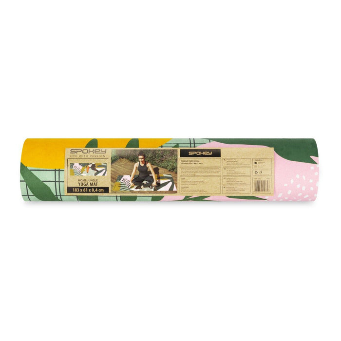 SPOKEY HOME JUNGLE fitness matt 0,4 cm - green/pink - SPOKEY - Evelostore