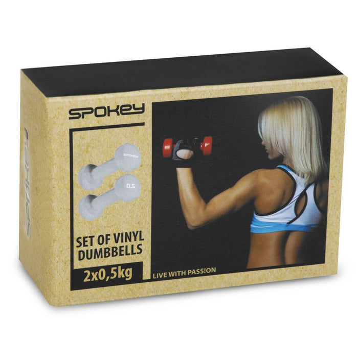 SPOKEY SHAPE IV 2x0.5 kg dumbbells - grey - SPOKEY - Evelostore