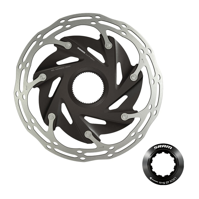 SRAM CENTERLINE XR 160mm Center Lock disk brake rotor - black/grey