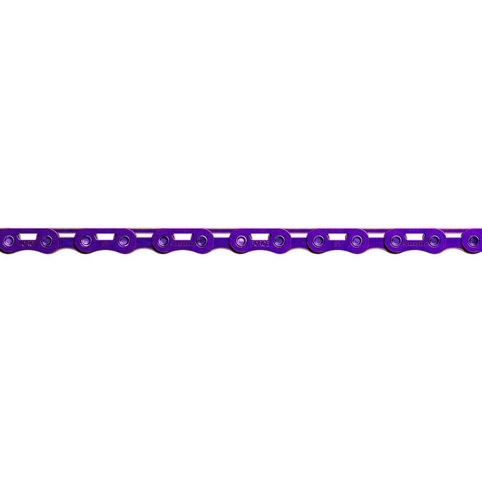 Purple bicycle chain on a white background