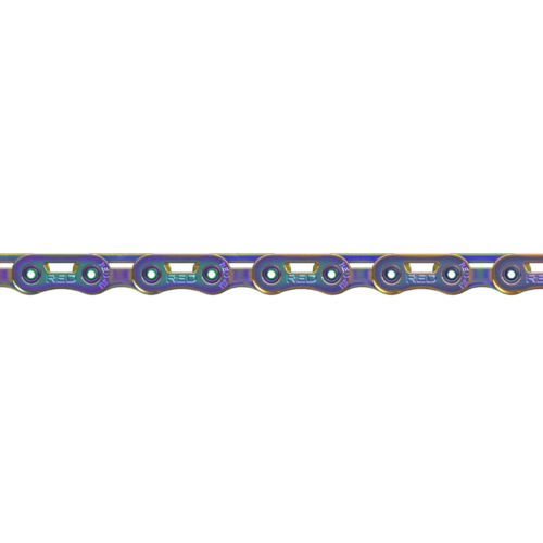 SRAM RED AXS E1 Flattop 12/13-speed chain - Rainbow with PowerLock
