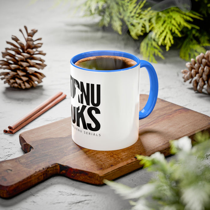 STIRNU BUKS ceramic mug with colourful inside and handle – blue - ELEVEN SPORTSWEAR - Evelostore