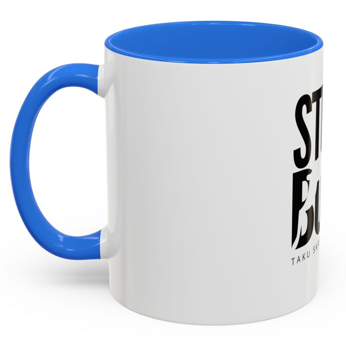 STIRNU BUKS ceramic mug with colourful inside and handle – blue - ELEVEN SPORTSWEAR - Evelostore
