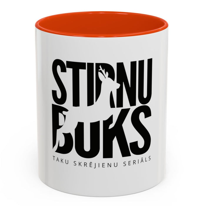 STIRNU BUKS ceramic mug with colourful inside and handle – orange - ELEVEN SPORTSWEAR - Evelostore