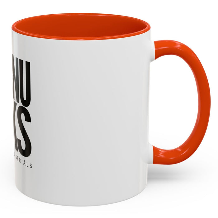 STIRNU BUKS ceramic mug with colourful inside and handle – orange - ELEVEN SPORTSWEAR - Evelostore
