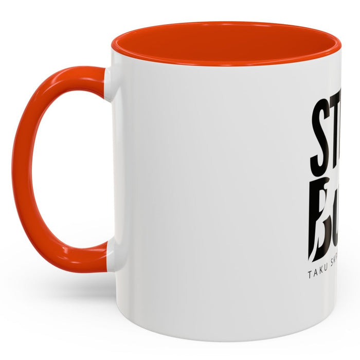 STIRNU BUKS ceramic mug with colourful inside and handle – orange - ELEVEN SPORTSWEAR - Evelostore