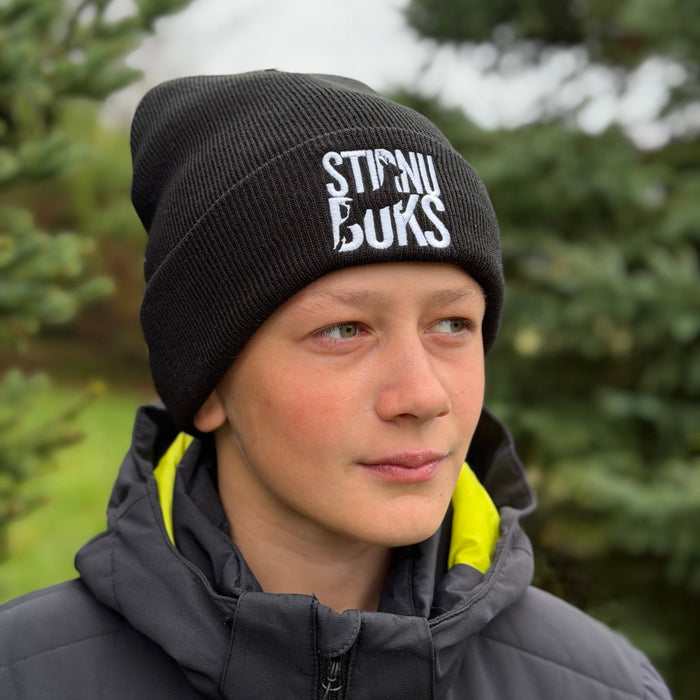 STIRNU BUKS cuff knit beanie – black - ELEVEN SPORTSWEAR - Evelostore