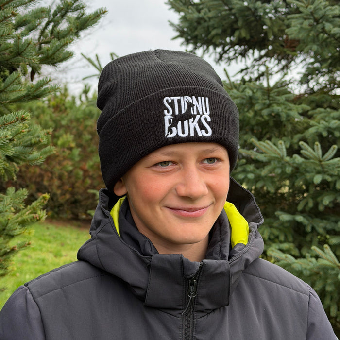 STIRNU BUKS cuff knit beanie – black - ELEVEN SPORTSWEAR - Evelostore