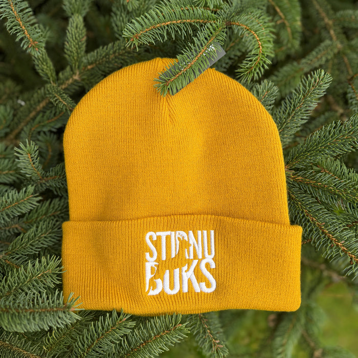 STIRNU BUKS cuff knit beanie – mustard - ELEVEN SPORTSWEAR - Evelostore
