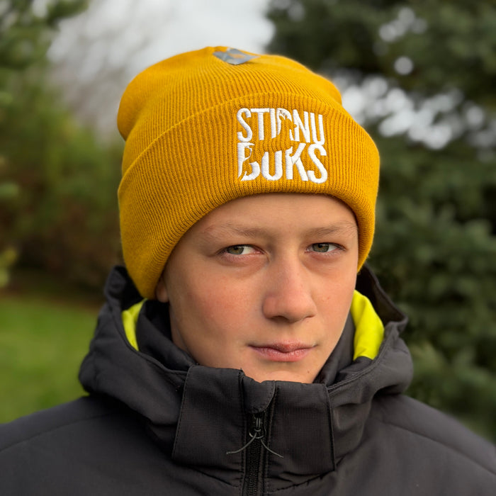 STIRNU BUKS cuff knit beanie – mustard - ELEVEN SPORTSWEAR - Evelostore