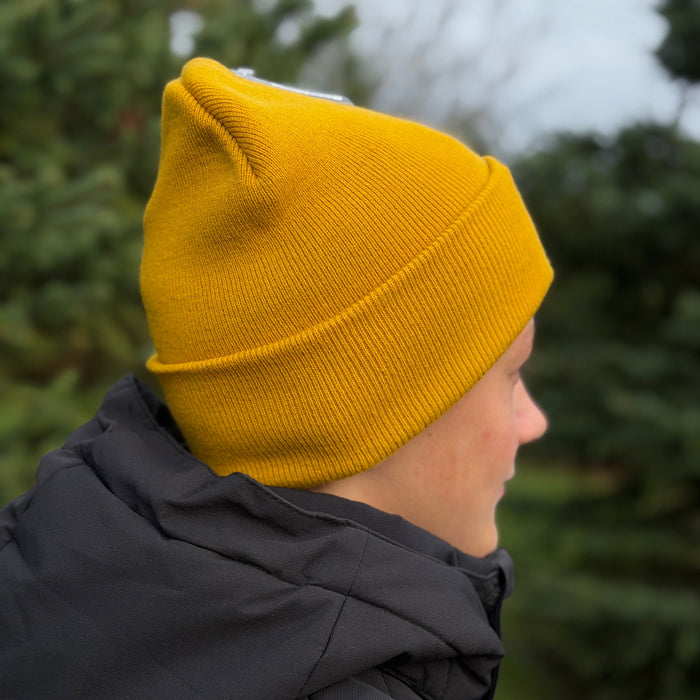 STIRNU BUKS cuff knit beanie – mustard - ELEVEN SPORTSWEAR - Evelostore