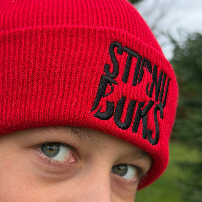 STIRNU BUKS cuff knit beanie – red - ELEVEN SPORTSWEAR - Evelostore