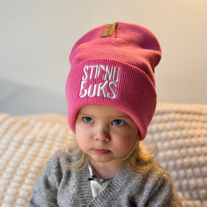 STIRNU BUKS cuff knit beanie – true pink - ELEVEN SPORTSWEAR - Evelostore
