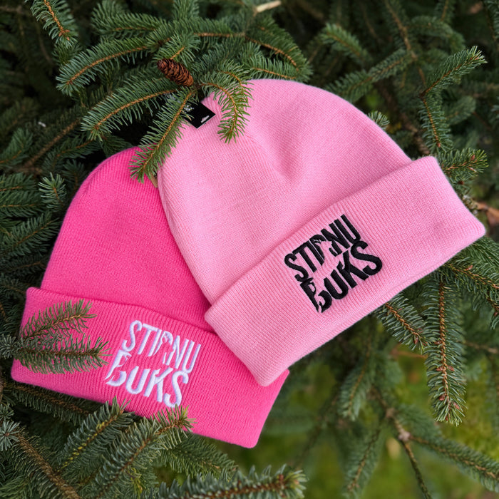 STIRNU BUKS cuff knit beanie – true pink - ELEVEN SPORTSWEAR - Evelostore