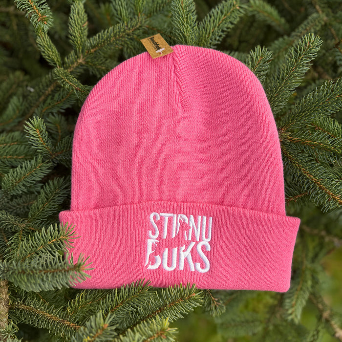 STIRNU BUKS cuff knit beanie – true pink - ELEVEN SPORTSWEAR - Evelostore