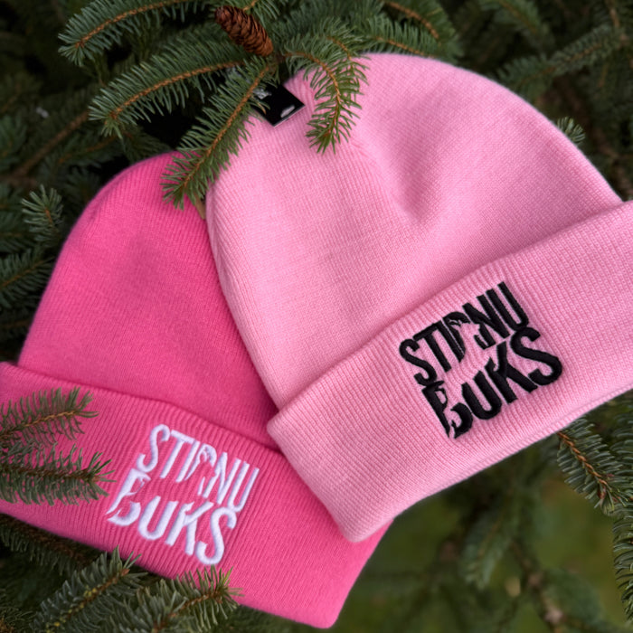 STIRNU BUKS cuff knit beanie – true pink - ELEVEN SPORTSWEAR - Evelostore