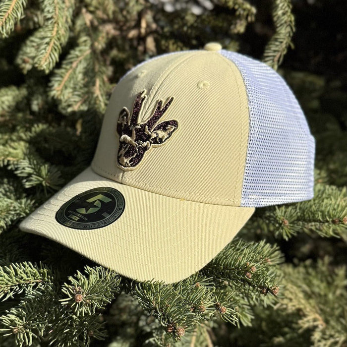 STIRNU BUKS Curved trucker Cap FIVESTARS beige/white - ELEVEN SPORTSWEAR - Evelostore