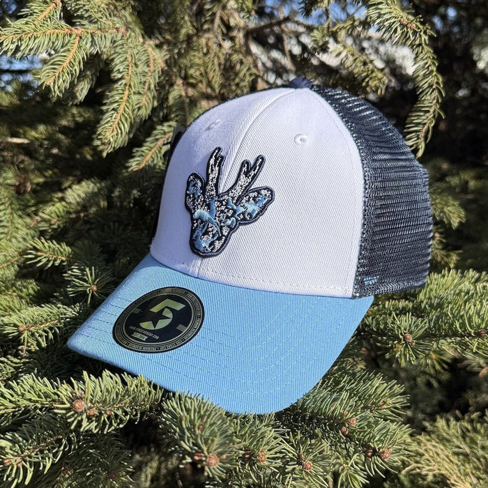 STIRNU BUKS Curved trucker Cap FIVESTARS light blue - ELEVEN SPORTSWEAR - Evelostore