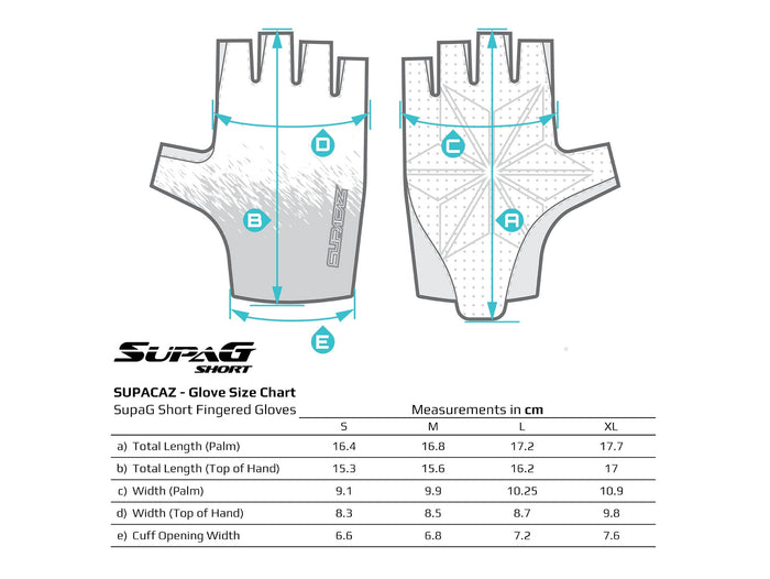 SUPACAZ SUPAG CLARINO short gloves - black