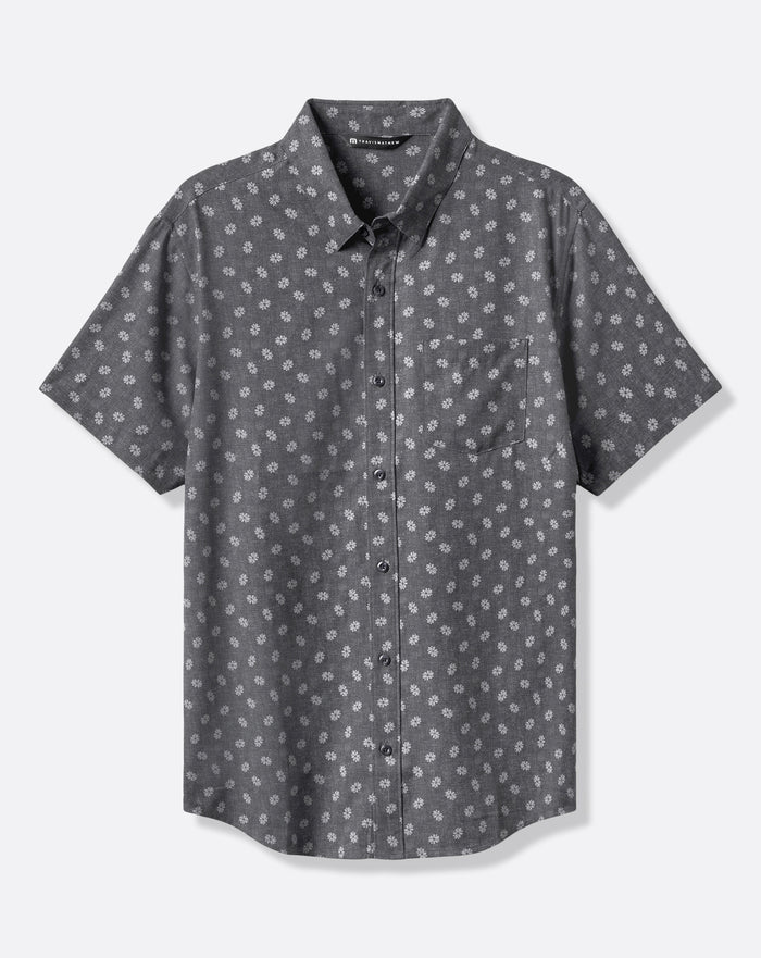 Techwoven Grey Wind Button-Up
