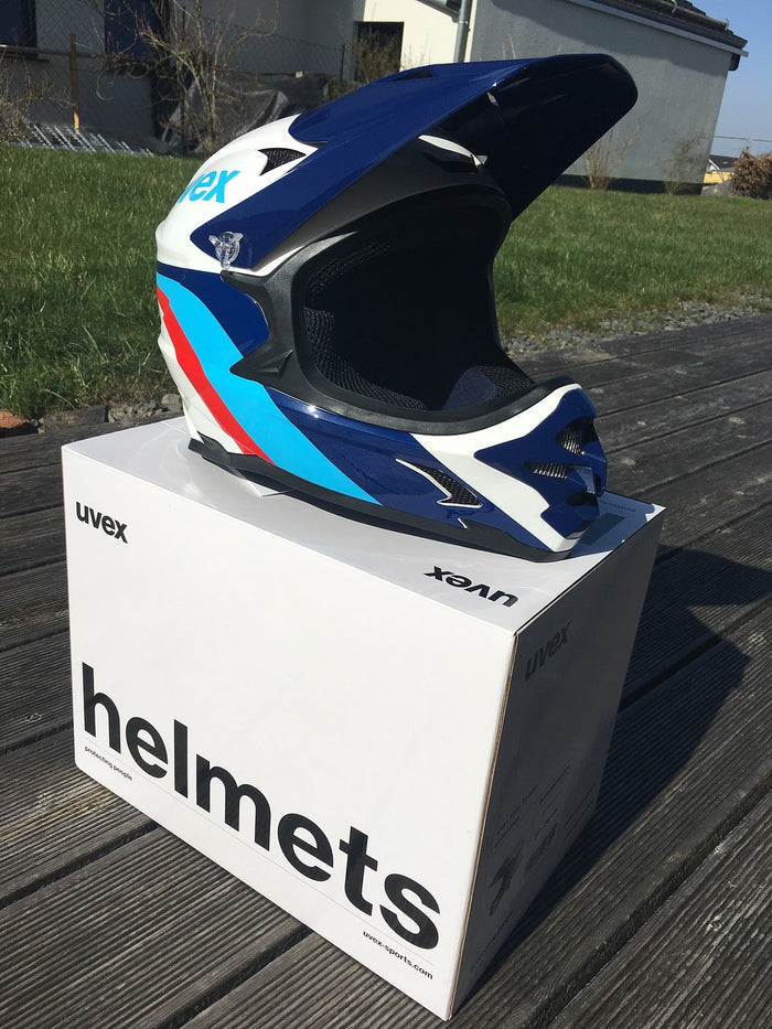 UVEX HLMT 10 full face helmet - white/blue
