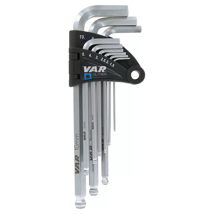 VAR CL-17800 – Professional 9-Piece Hex Key Set