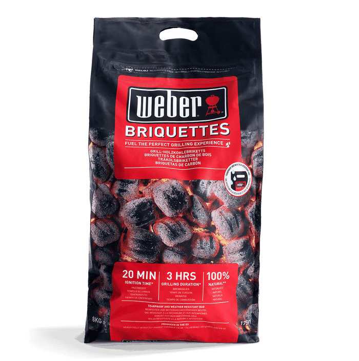 WEBER Briquettes 8kg, 17591 - WEBER - Evelostore