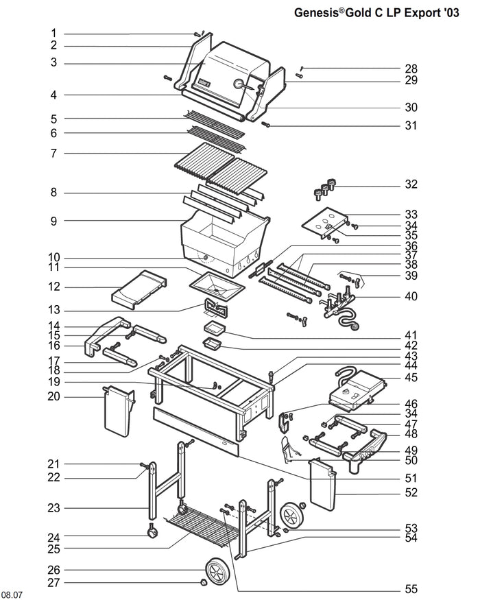 WEBER Burner Tube Kit - Spirit 700 & Genesis Silver B/C, 10463 - WEBER - Evelostore