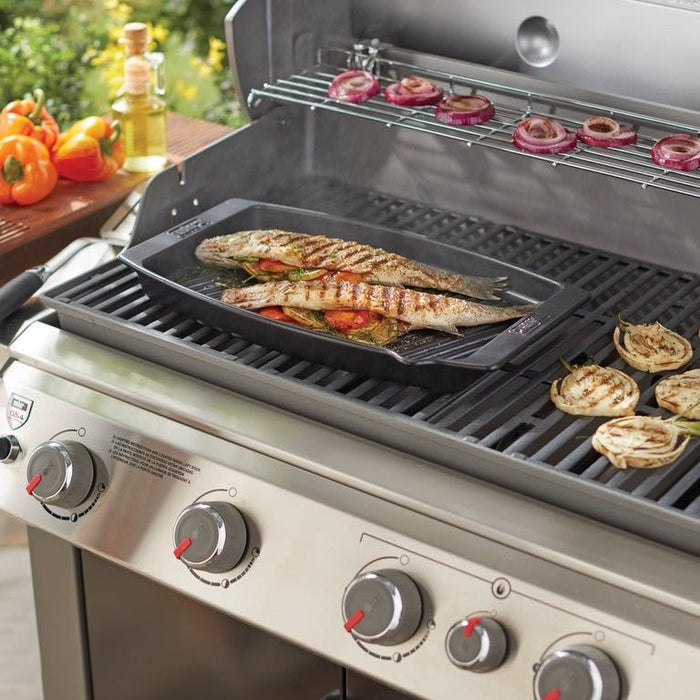 WEBER ceramic grill pan 47x28cm, 17886 - WEBER - Evelostore