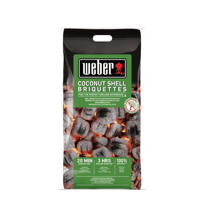 WEBER Coconut Shell Briquettes 2 kg, 18450 - WEBER - Evelostore
