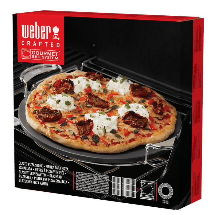WEBER CRAFTED Gourmet BBQ System Glazed Pizza Stone, 8861 - WEBER - Evelostore