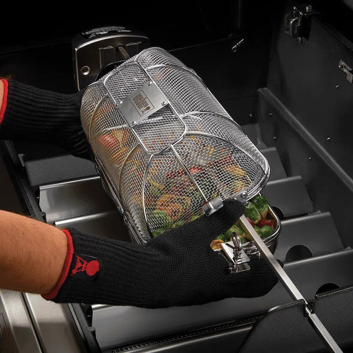 WEBER CRAFTED ROTISSERIE grilling basket 19x48x20cm, 7686 - WEBER - Evelostore